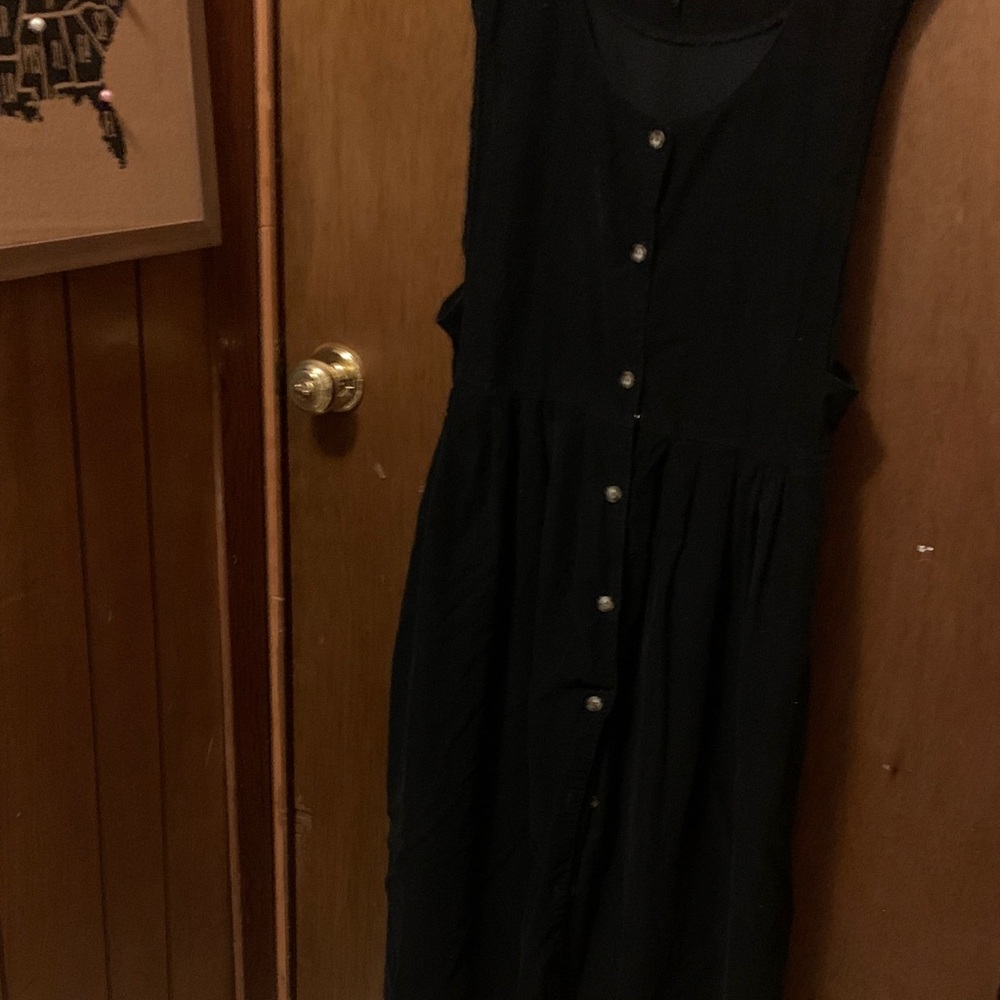 Allen Solly Black Button-Down Maxi Dress